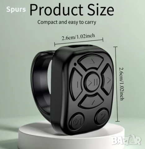 Безжичен Умен Пръстен с Bluetooth – Дистанционно за Телефон и Таблет, снимка 3 - Друга електроника - 53442614