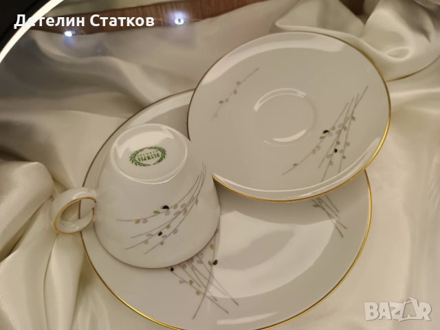 Порцеланов троен сет Rosenthal OLIMPIAи захарничка, снимка 5 - Сервизи - 52031812