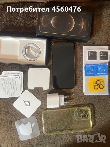 iPhone 12 Pro Max 128 gb gold златен 100% батерия, снимка 2 - Apple iPhone - 53462268