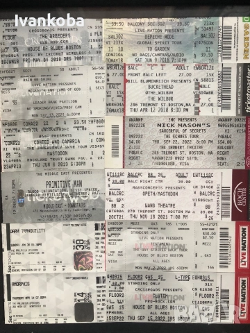 Ticket stubs / Билети от рок концерти