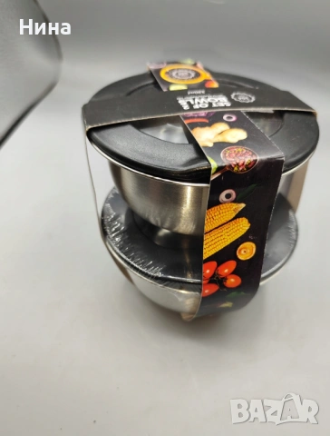 Комплект от 2 купички от стомана, с прозрачен капак, 320 мл, снимка 7 - Кутии за храна - 53486203