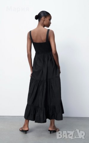Дамска черна рокля, снимка 2 - Рокли - 33216357