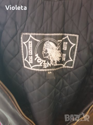 Кожено яке от телешки бокс, ръчна изработка, снимка 6 - Якета - 42958760