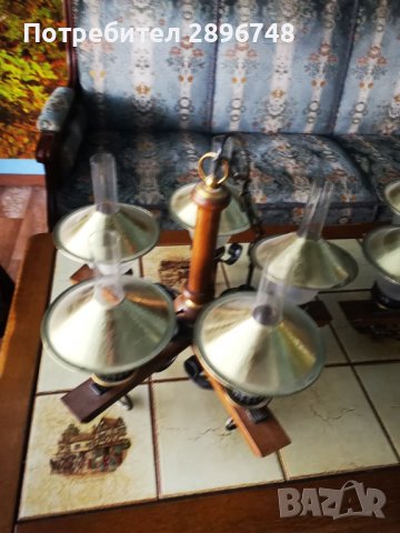 Два полилеия от ковано желязо и мед , снимка 9 - Полилеи - 43899820