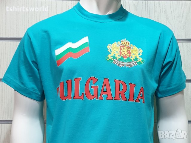 Нова мъжка тениска с трансферен печат България, знаме и герб, снимка 2 - Тениски - 34585868