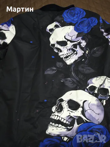 Мъжка риза с череп, снимка 4 - Ризи - 49290006