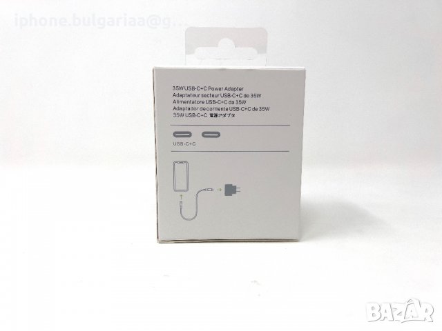  Адаптер зарядно DUAL USB C 35W Power Adapter Apple iPhone, снимка 6 - Оригинални зарядни - 37530621