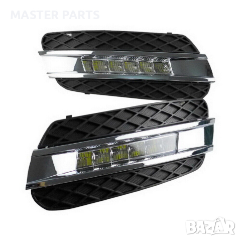 Пълен комплект дневни светлини DRL LED Mercedes W164 ML 2006-2009., снимка 2 - Части - 44844509