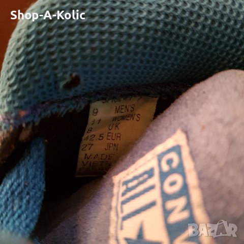 Original Retro Vintage OG 1990s CONVERSE ALL-STAR One Star Blue Suede Leather Low Top Sneakers , снимка 6 - Кецове - 38451823