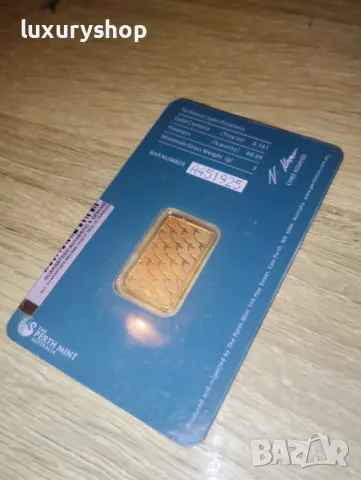 БЕЗПЛАТНА ДОСТАВКА! Златно кюлче 5 грама Perth Mint , снимка 3 - Нумизматика и бонистика - 49768058