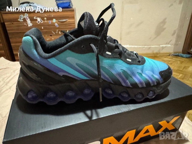 Nike air max dn 8 persian violet/ black dusty cactus, размер 40. Носени много малко, снимка 2 - Маратонки - 52906617