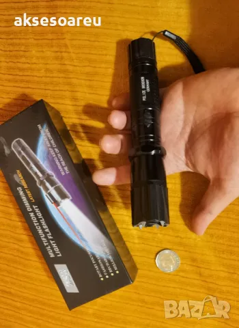 Висококачествен нов Мощен фенер с електрошок и лазер 288 Супер лек LED прожектор акумулаторен дългот, снимка 7 - Лед осветление - 48907303