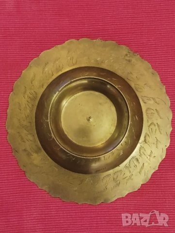 Стара индийска,месингова,фруктиера, бомбониера. , снимка 3 - Антикварни и старинни предмети - 43990170