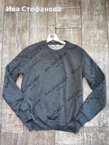 Balenciaga  Balenciaga нова спортна сива блуза Баленсиага , снимка 3 - Спортни дрехи, екипи - 43051733