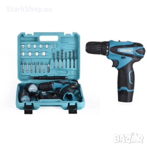 Акумулаторен винтоверт с вложки и удължение 24V StahlMayer, снимка 3 - Винтоверти - 43050338