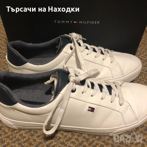 €119 Мъжки спортни обувки Tommy Hilfiger – размер 45 (UK 11), в добро състояние, снимка 10 - Кецове - 52114265