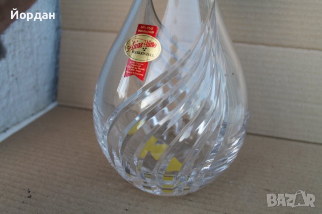 Немско кристално шише за алкохол, снимка 6 - Антикварни и старинни предмети - 43573477