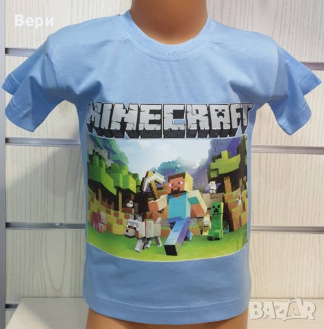 Нова детска тениска с трансферен печат MINECRAFT, Майнкрафт