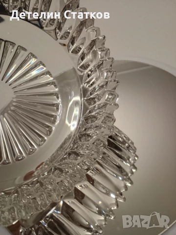 Винтидж тежка стъклена купа , снимка 3 - Декорация за дома - 52422312