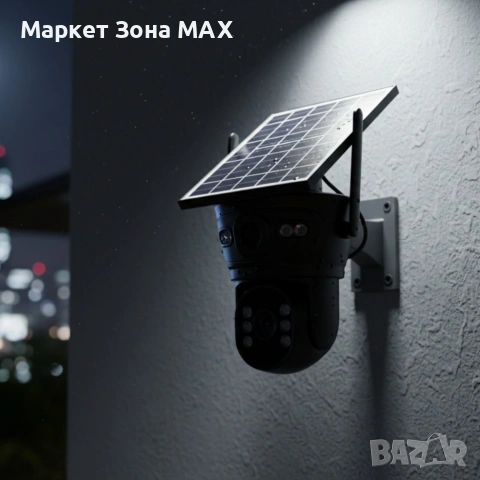 Соларна двойна камера LYLU 10 диода - ICsee за охрана, снимка 2 - IP камери - 53419302