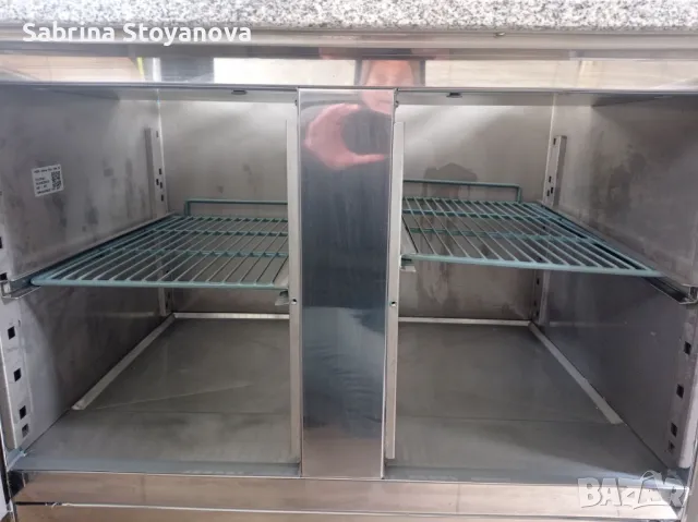 Хладилна маса за пици 2 врати (0°С, +10°С) и стъклена надстройка, снимка 4 - Обзавеждане на кухня - 49028568