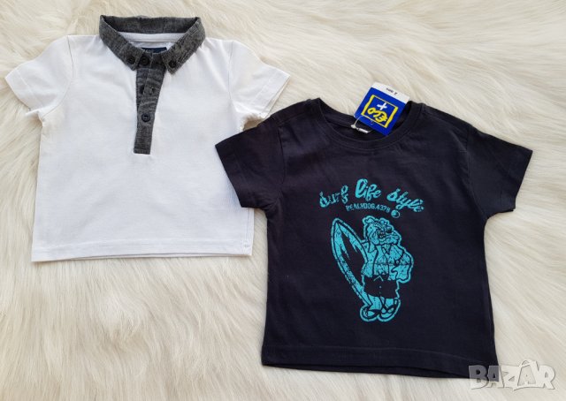 Тениски за момче 12-18 месеца, снимка 1 - Бебешки блузки - 28766732