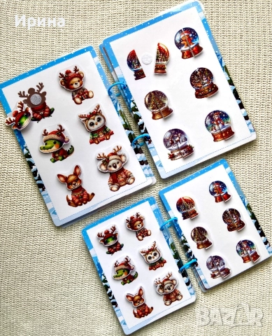 🎄 Коледни книги-играчки с лепенки за деца! 🎁, снимка 9 - Игри и пъзели - 52423688