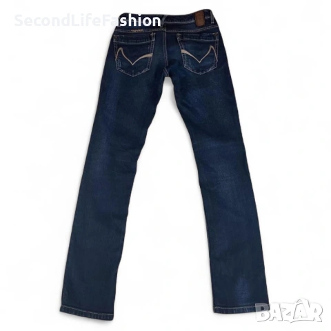 Дамски тесни дънки Oxbow Straight Fit, размер 27, ниска талия, тъмносини, снимка 2 - Дънки - 53274566
