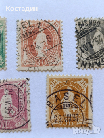 Пощенски марки Швейцария , снимка 4 - Филателия - 53203288