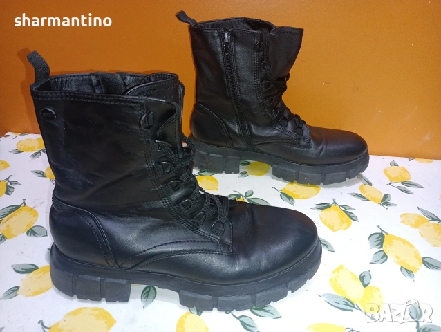 Esprit кожени боти N 41 с цип, снимка 10 - Дамски боти - 53446561