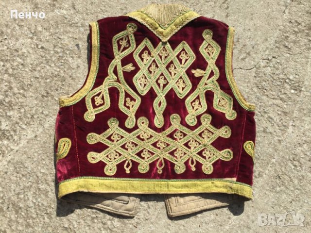 старинен елек, елече /кадифе, сърма/, снимка 8 - Антикварни и старинни предмети - 38394045