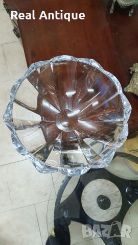 Голяма антикварна словенска кристална купа бомбониера фруктиера- Rogocka, снимка 5 - Антикварни и старинни предмети - 39130076