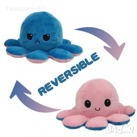 ЦВЕТНИ ОКТОПОДИ С 2 ЛИЦА, снимка 5 - Плюшени играчки - 32731078