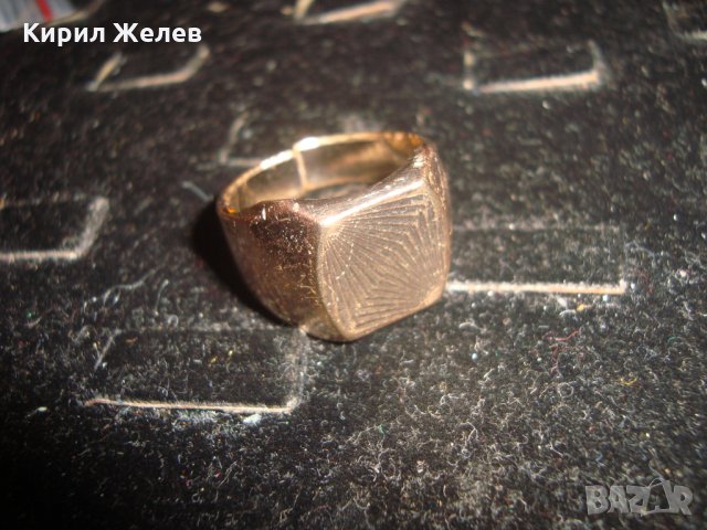 СТАР МЕДЕН ПОЗЛАТЕН РЕТРО КЛАСИЧЕСКИ МОДЕЛ МАСИВЕН ПРЪСТЕН СЕРИОЗНА ПОЗЛАТА МАЙСТОРСКА РАБОТА 19691, снимка 13 - Антикварни и старинни предмети - 32577468