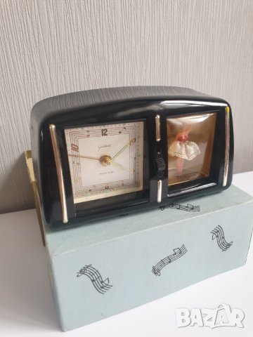 Стар немски бакелитен будилник с танцуваща балерина Goldbuhl, снимка 8 - Антикварни и старинни предмети - 40406802