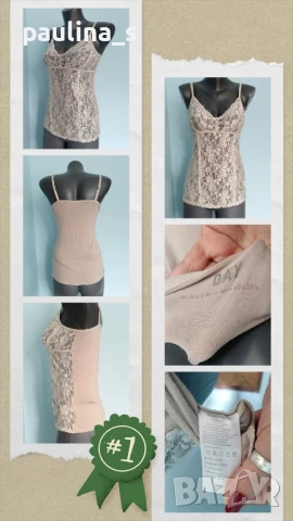 Пет различни броя / Бюстие тип потник с дантела , снимка 2 - Потници - 42297884