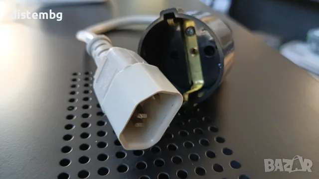 Удължителен кабел за UPS C14 към женско шуко, 20см.