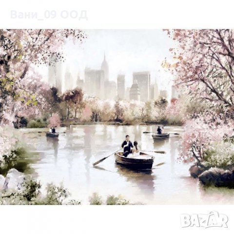 Картина "Лодка в реката", снимка 1 - Картини - 36661860