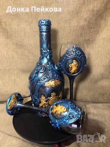 Ръчно изработен сервиз от 3 части, снимка 2 - Декорация за дома - 38506027