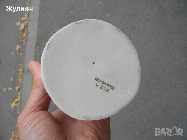 РЪЧНО РИСУВАН ПОРЦЕЛАН ПОРЦЕЛАНОВА ФИГУРА СТАТУЕТКА СССР , снимка 8 - Антикварни и старинни предмети - 51623462