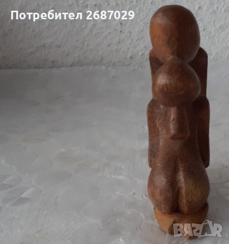 любов целувка дървена фигура статуетка дърворезба, снимка 3 - Статуетки - 37053453