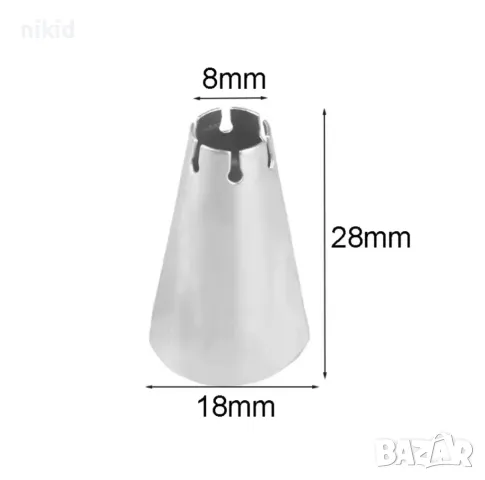  # 105 накрайник шприц за пош елха бор връхчета дюза украса декор торта, снимка 6 - Аксесоари за кухня - 32315692