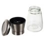 Комплект 2 бр ръчни мелнички за сол и черен пипер, Неръждаема стомана, стъкло, снимка 4