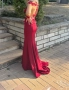 червена дълга рокля , снимка 3
