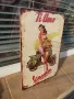 Метална табела Vespa Ti Amo итлианка на ретро мотопед скутер готина, снимка 2