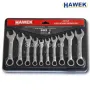 Комплект Къси Звездогаечни Ключове 10-19мм HAWEK от Хром-Ванадиева Стомана, снимка 1