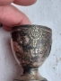 Зарф чашка за яйце посребрен с позлата, снимка 6
