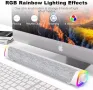 Нова звукова лента цветни RGB светлини компютърен високоговорител, снимка 2
