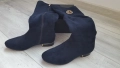 Тъмно сини велурени дамск високи ботуши ELIZA р-р 39, снимка 13