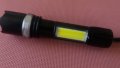 Мощен LED акумулаторен прожектор BL- CREE -T6+COB с USB, снимка 1 - Къмпинг осветление - 26212763